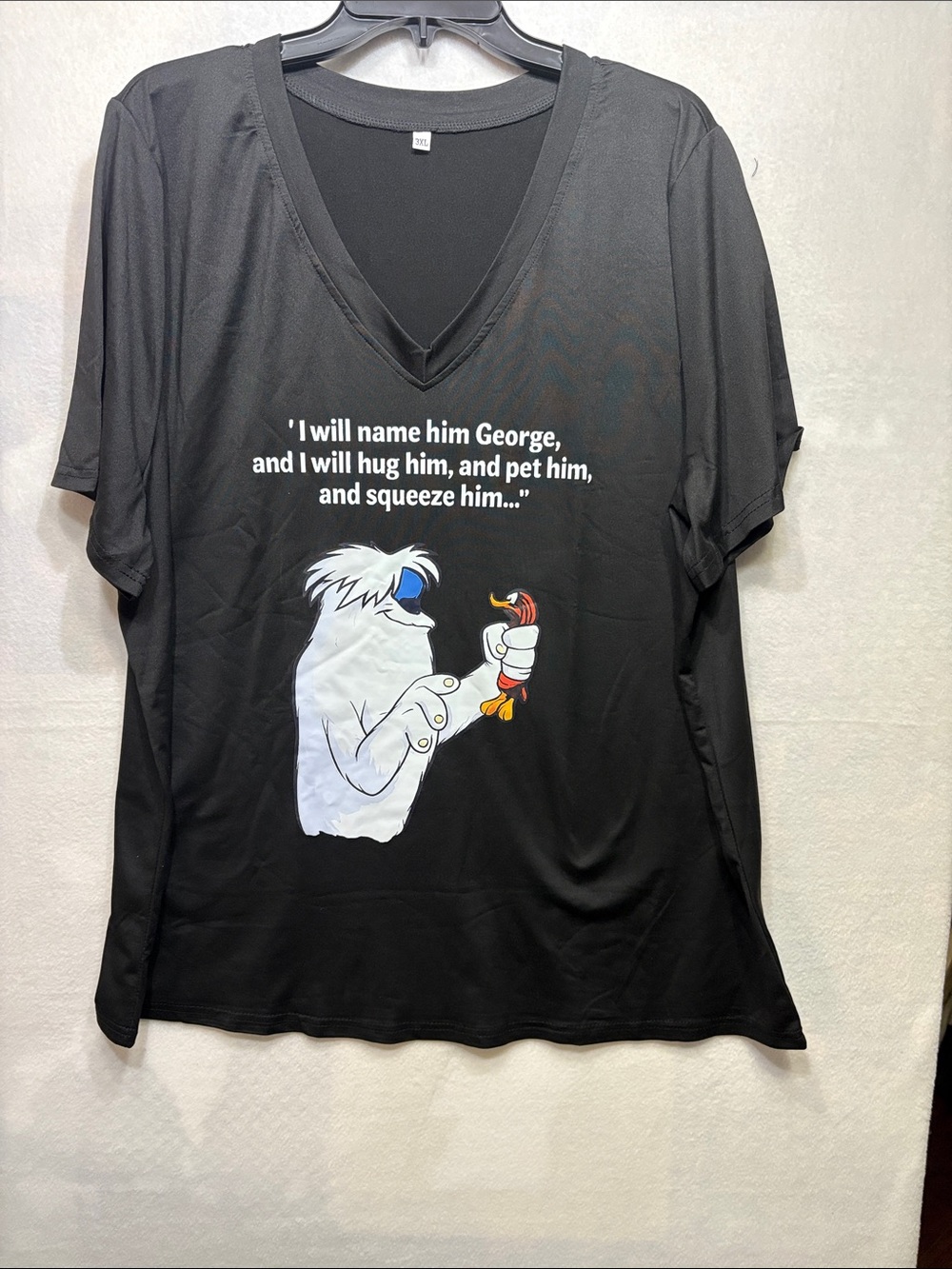 Hugo The Abominable Snowman Tee, I Will Name Him George Tshirt. Size 3XL NWT